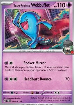 Team Rocket's Wobbuffet - Destined Rivals (Rare) [DRI-082]