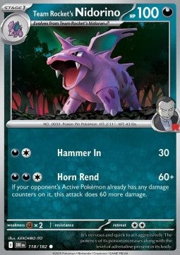 Team Rocket's Nidorino - Destined Rivals (Common) [DRI-118]