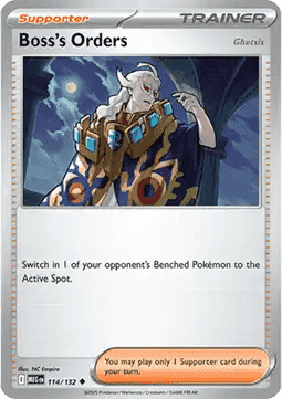 Boss's Orders - Ghetsis - Mega Evolution (Uncommon) [MEG-114]