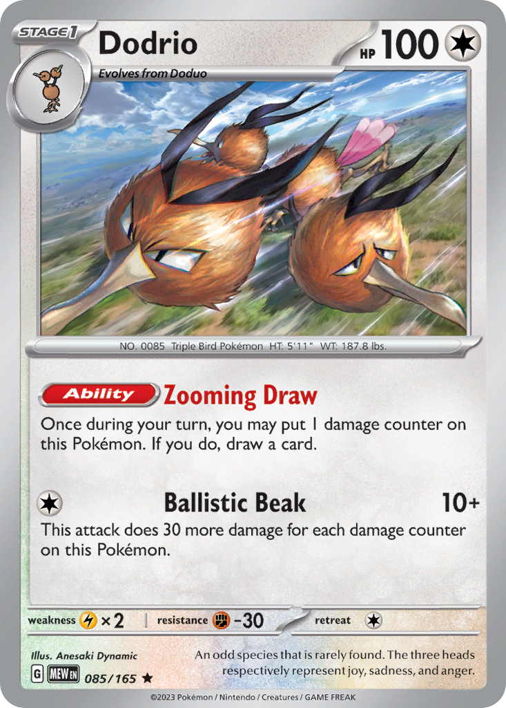 Dodrio - Play! Pokémon Prize Pack Series Five (Promo) [PPS5-MEW 085]
