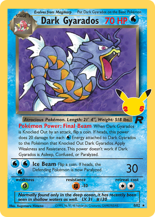 Dark Gyarados - Celebrations (Holo Rare) [CEL-TR 8]