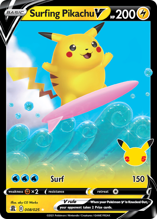 Surfing Pikachu V - Celebrations (Ultra Rare) [CEL-008]