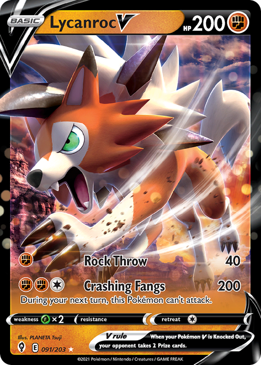 Lycanroc V - Evolving Skies (Ultra Rare) [EVS-091]