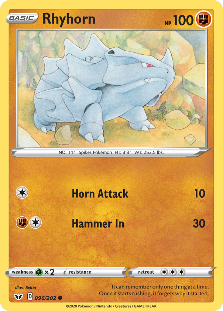 Rhyhorn - Sword & Shield (Common) [SSH-96]