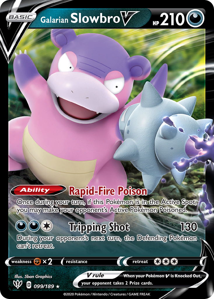 Galarian Slowbro V - Darkness Ablaze (Ultra Rare) [DAA-99]