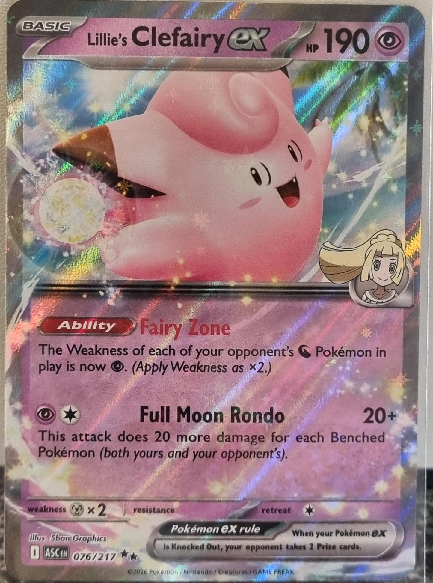 Lillie's Clefairy ex - Ascended Heroes (Double Rare) [ASC-076]