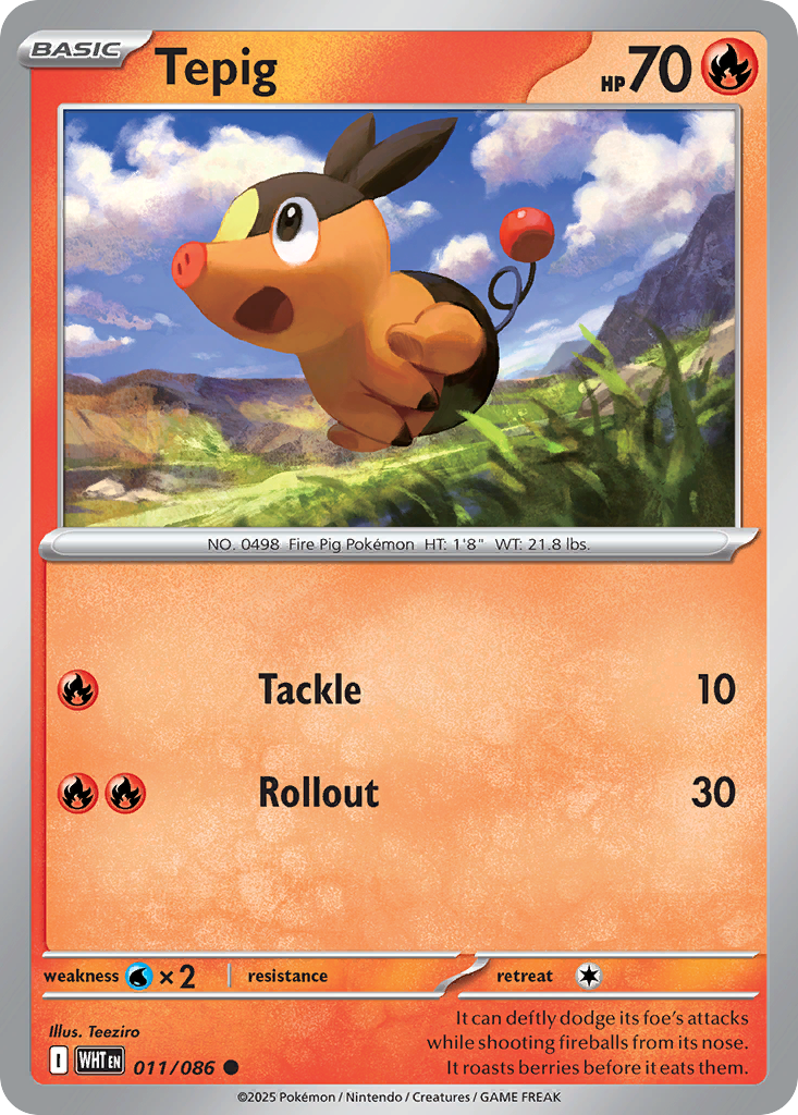 Tepig (Pokeball) (White Flare #11) 🇺🇸
