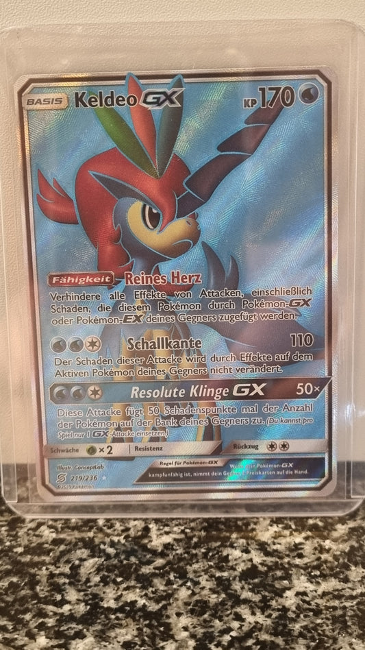 Keldeo GX (Unified Minds #219) 🇨🇭🇩🇪 (Alt)