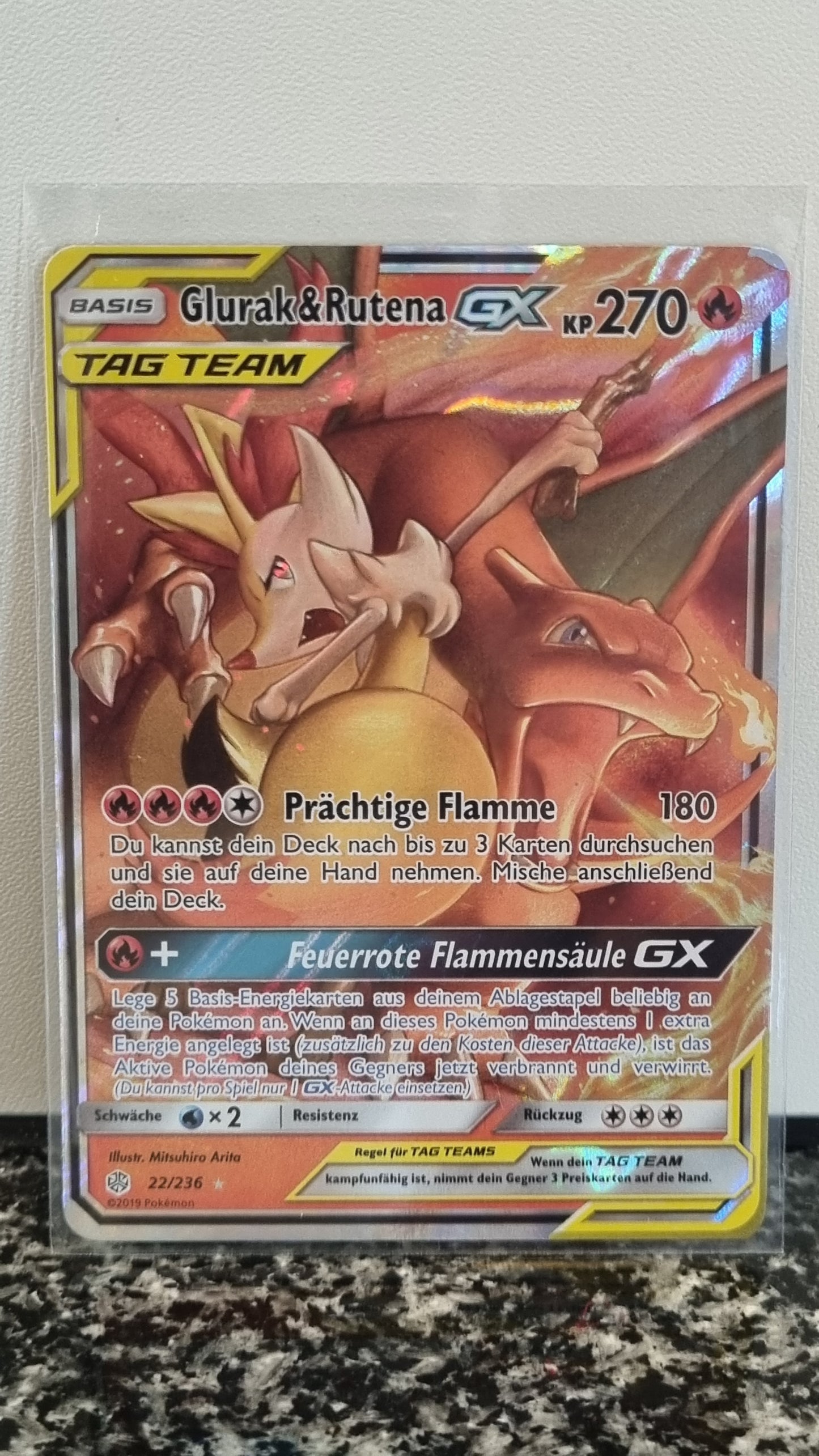 Glurak & Rutena GX (Cosmic Eclipse #22) 🇨🇭🇩🇪 (Alt)