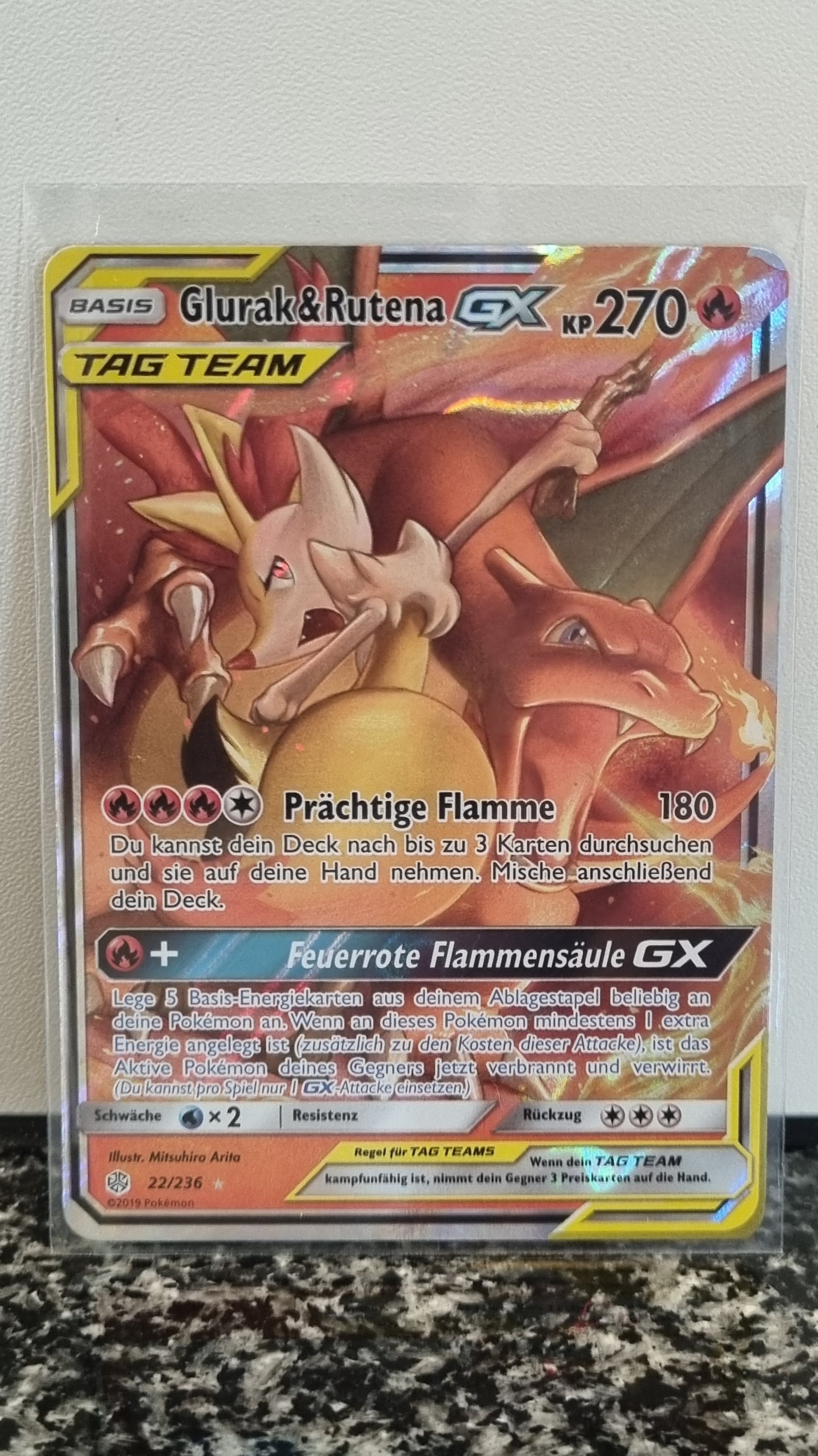 Glurak & Rutena GX (Cosmic Eclipse #22) 🇨🇭🇩🇪 (Alt)