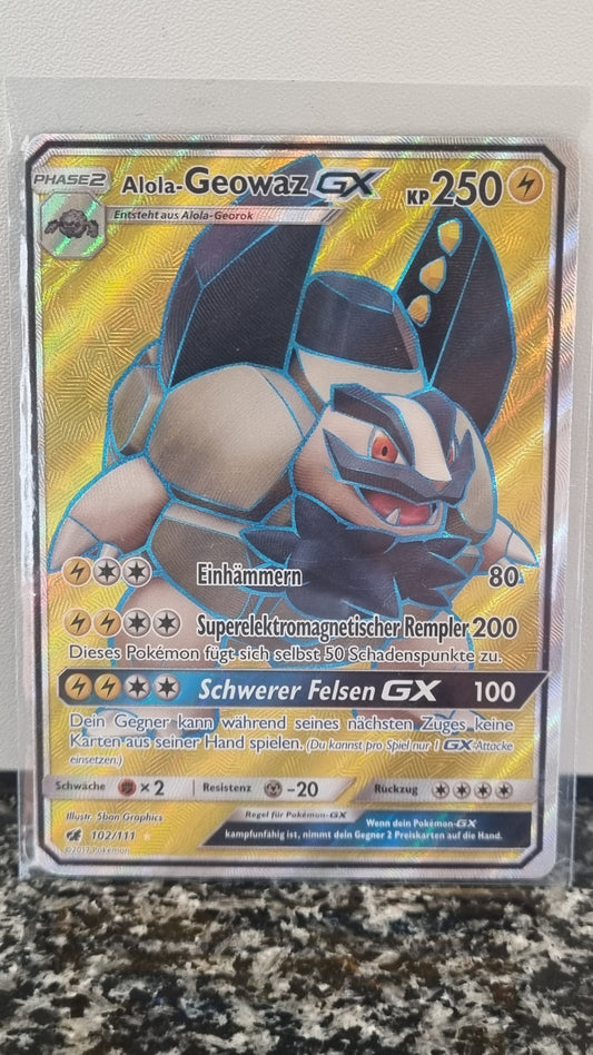 Alola-Geowaz GX (Crimson Invasion #102) 🇨🇭🇩🇪 (Alt)