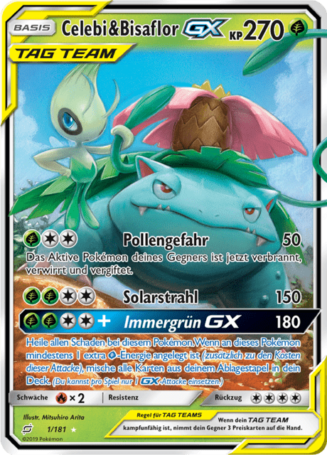 Celebi & Bisaflor GX (Team Up #1) 🇨🇭🇩🇪