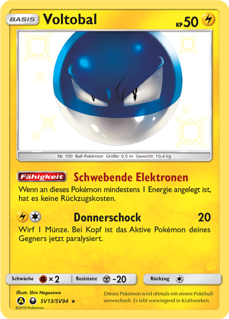 Voltobal (Hidden Fates Shiny Vault #13) 🇨🇭🇩🇪