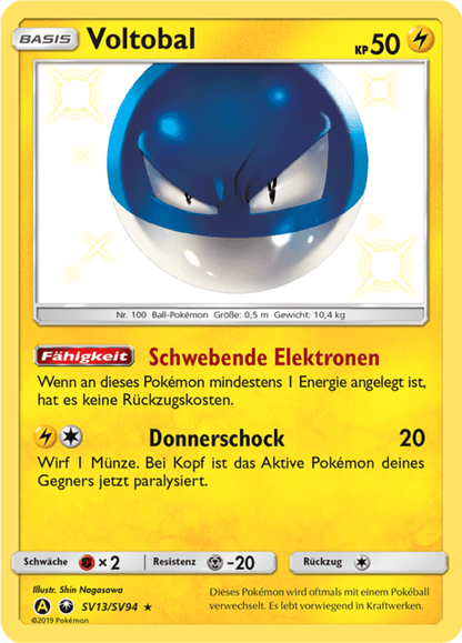 Voltobal (Hidden Fates Shiny Vault #13) 🇨🇭🇩🇪