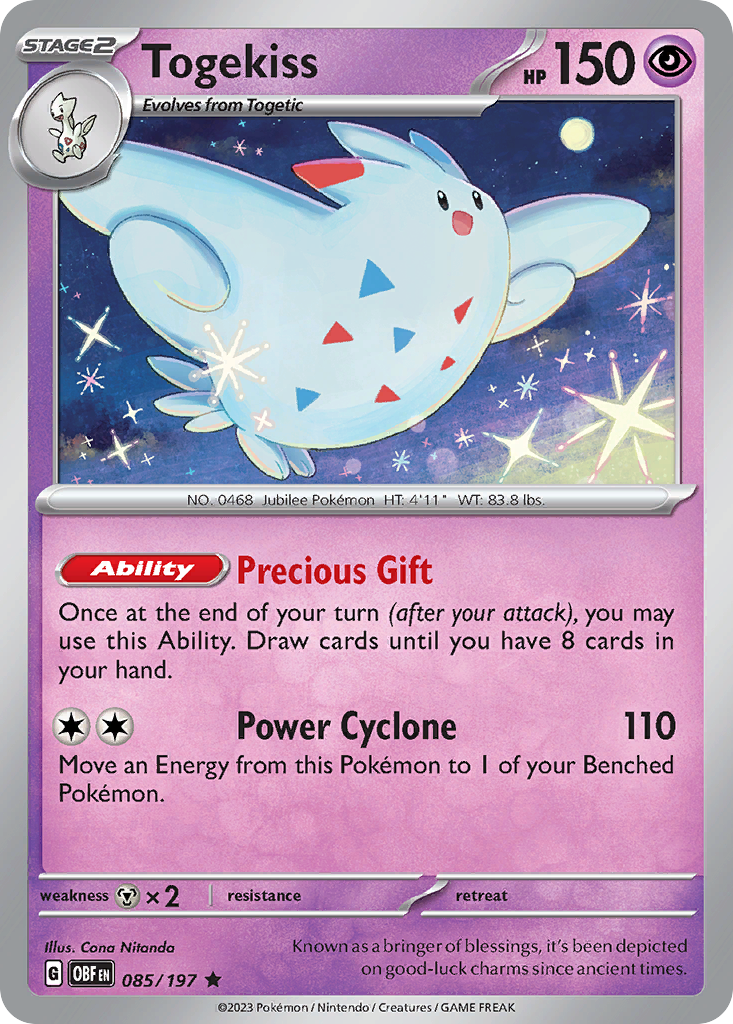 Togekiss (Cosmo Holo) (Obsidian Flames #85) 🇺🇸