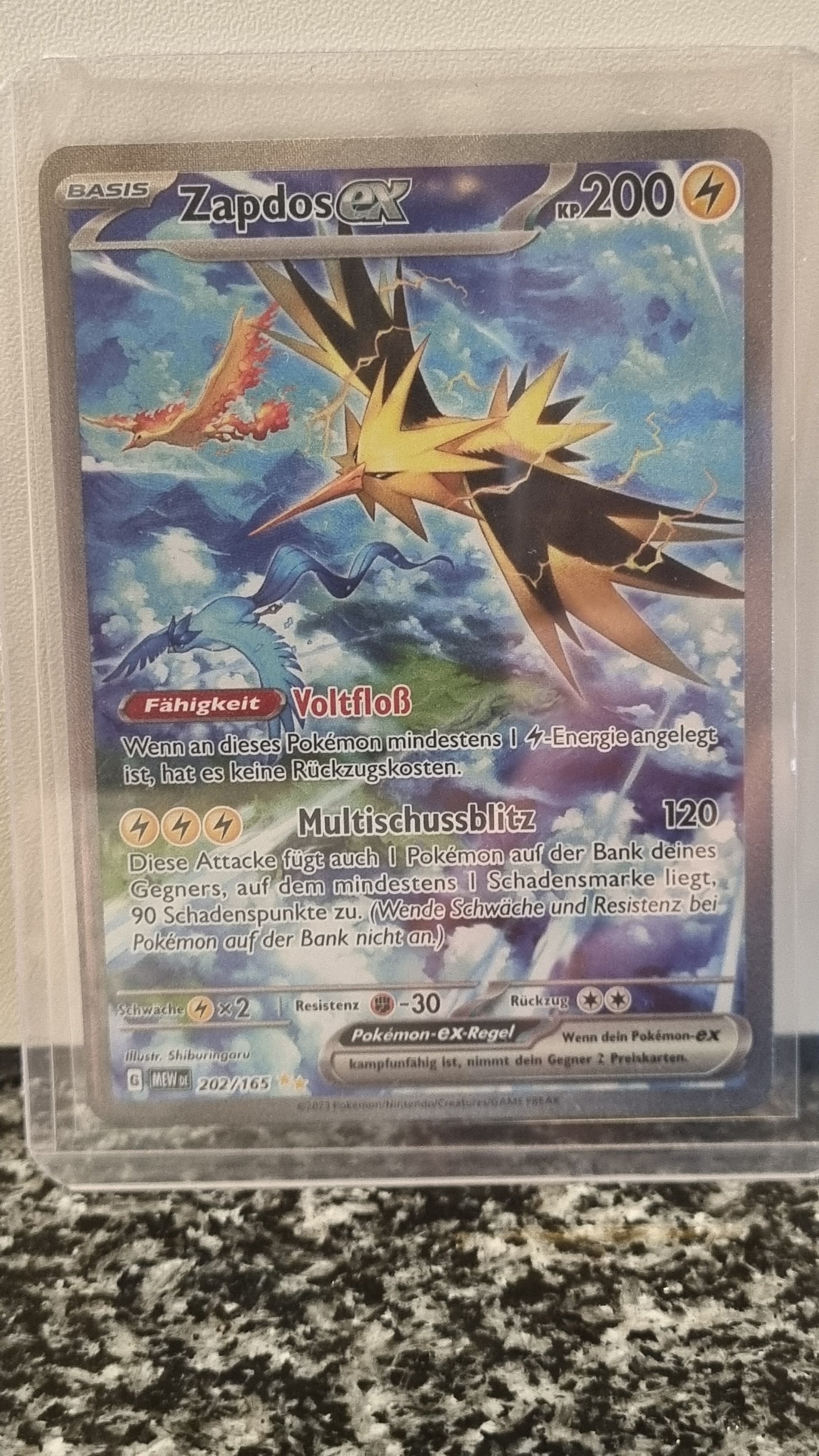 Zapdos ex (151 #202) 🇨🇭🇩🇪 (Alt)