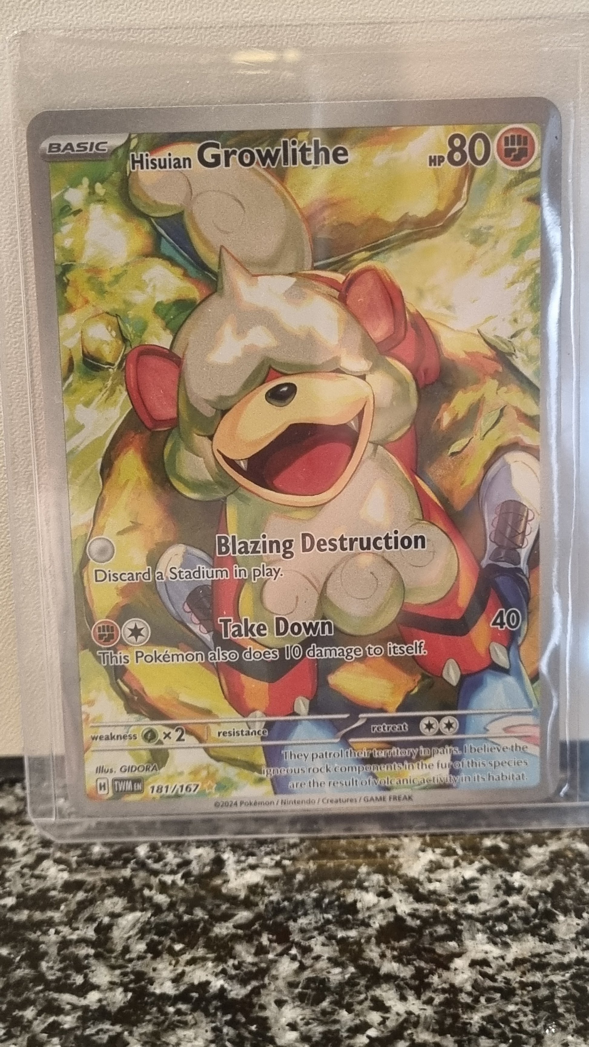 Hisuian Growlithe (Twilight Masquerade #181) 🇺🇸 (Alt)