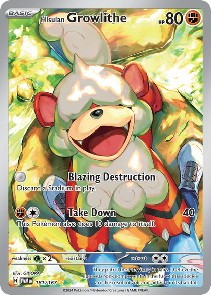 Hisuian Growlithe (Twilight Masquerade #181) 🇺🇸