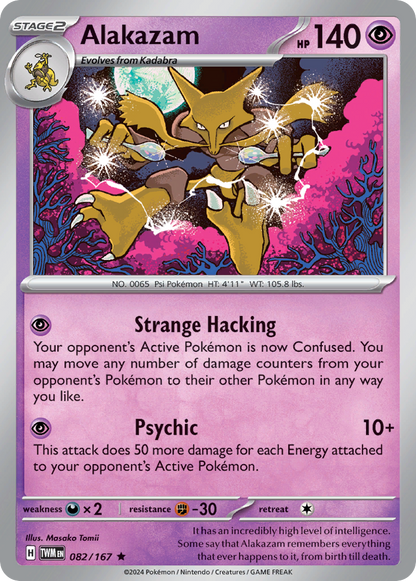 Alakazam (Cosmo Holo) (Twilight Masquerade #82) 🇺🇸