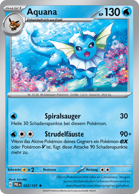 Aquana (Pokeball) (Prismatic Evolutions #22) 🇨🇭🇩🇪