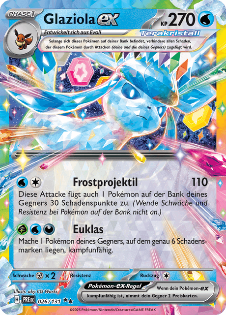 Glaziola ex (Sealed. Stamp) (Prismatic Evolutions #26) 🇨🇭🇩🇪