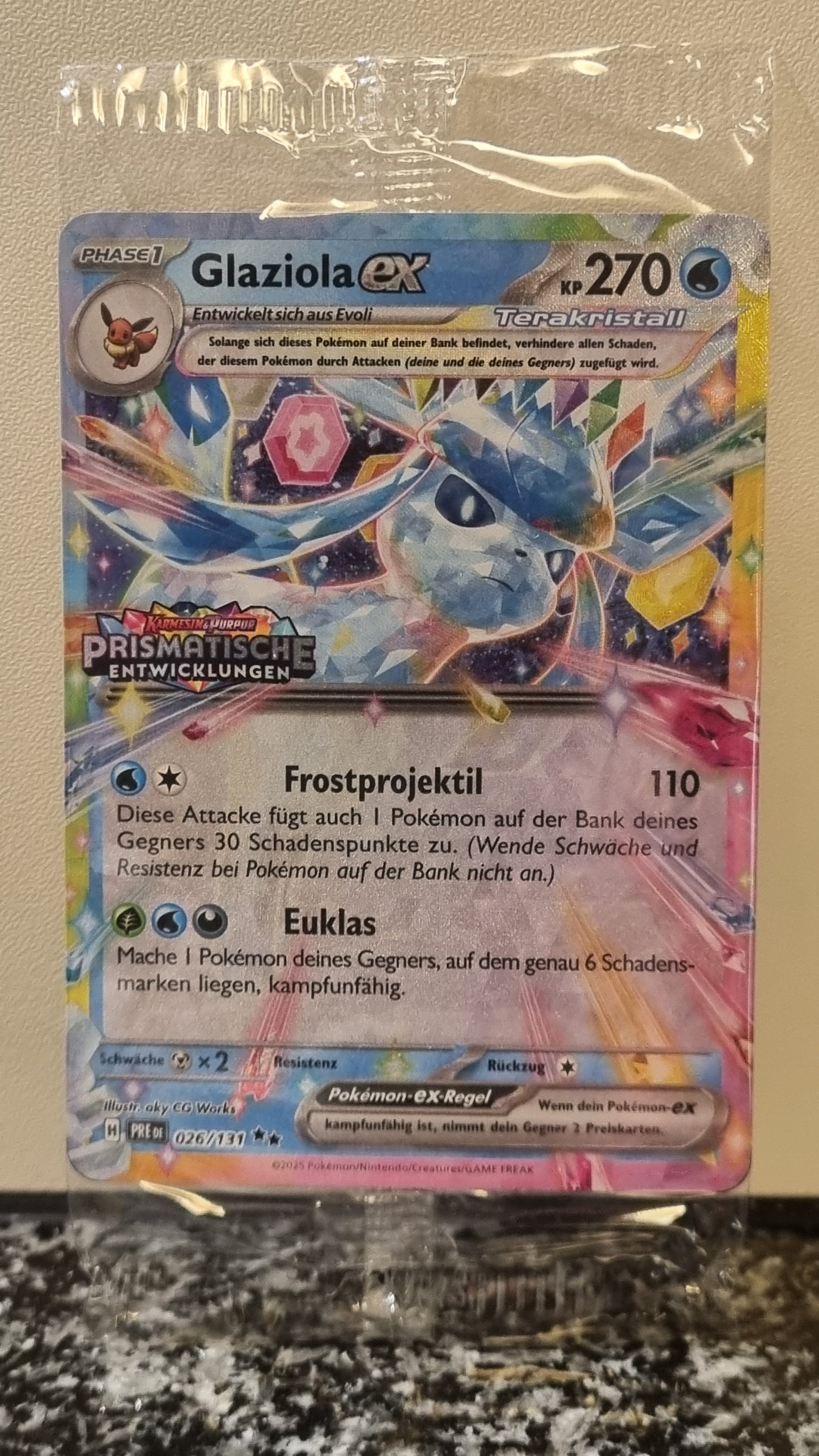 Glaziola ex (Sealed. Stamp) (Prismatic Evolutions #26) 🇨🇭🇩🇪 (Alt)