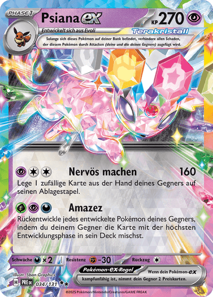 Psiana ex (Sealed. Stamp) (Prismatic Evolutions #34) 🇨🇭🇩🇪