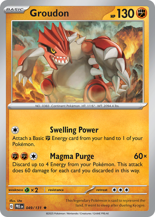 Groudon (Masterball) (Prismatic Evolutions #49) 🇺🇸