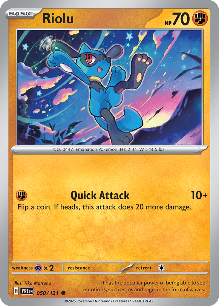 Riolu (Pokeball) (Prismatic Evolutions #50) 🇺🇸