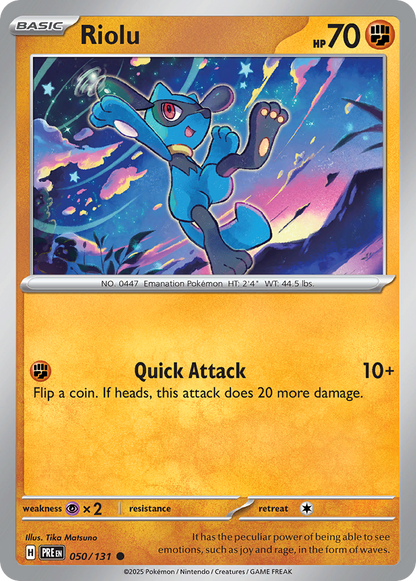 Riolu (Pokeball) (Prismatic Evolutions #50) 🇺🇸