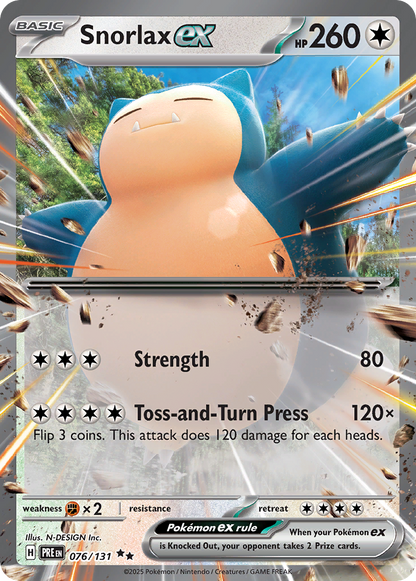 Snorlax ex (Prismatic Evolutions #76) 🇺🇸