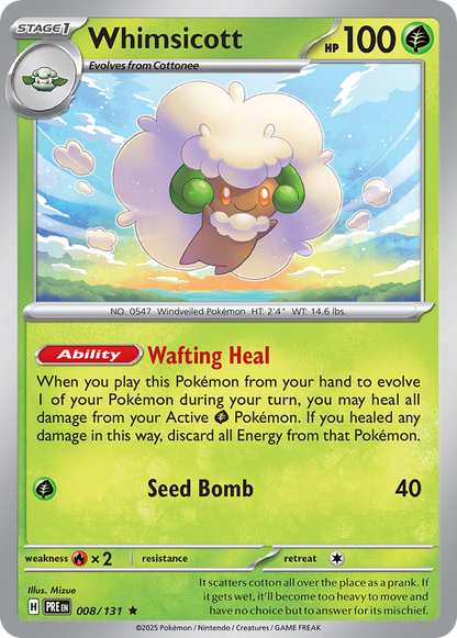 Whimsicott (Masterball) (Prismatic Evolutions #8) 🇺🇸