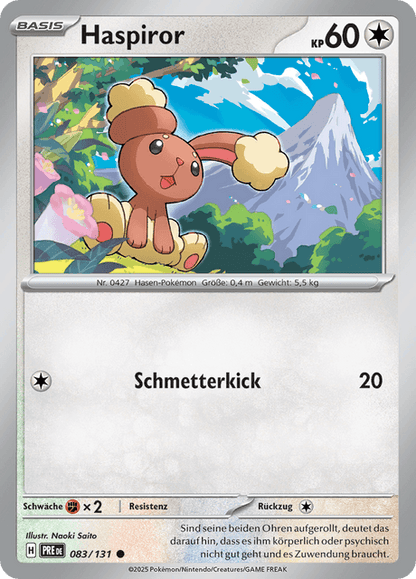 Haspiror (Masterball) (Prismatic Evolutions #83) 🇨🇭🇩🇪