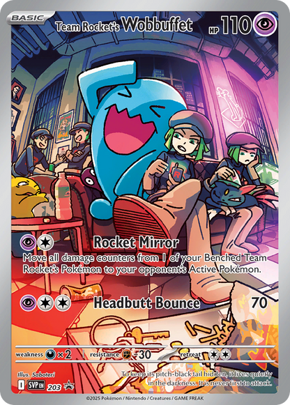 Team Rocket's Wobbuffet (SV Black Star Promos #203) 🇺🇸
