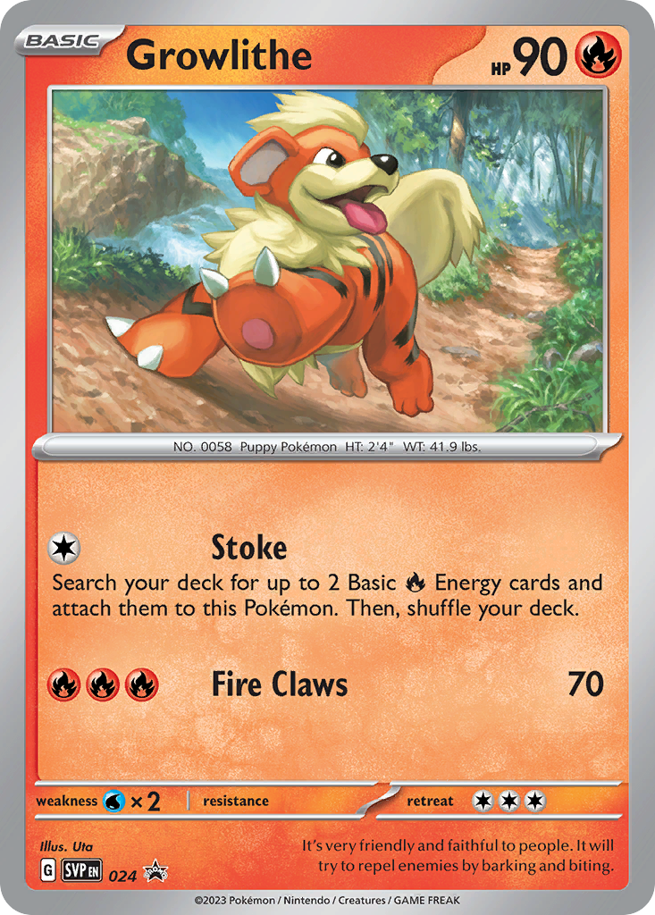 Growlithe (Cosmo Holo) (SV Black Star Promos #24) 🇺🇸