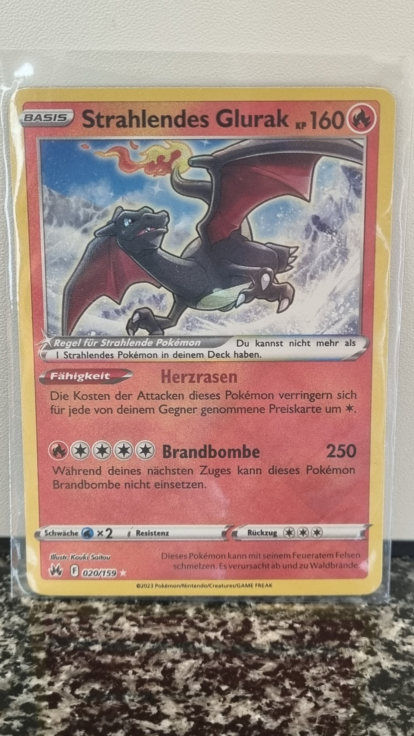 Strahlendes Glurak (Crown Zenith #20) 🇨🇭🇩🇪 (Alt)