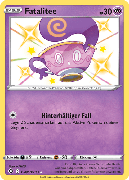 Fatalitee (Shining Fates Shiny Vault #052) 🇨🇭🇩🇪
