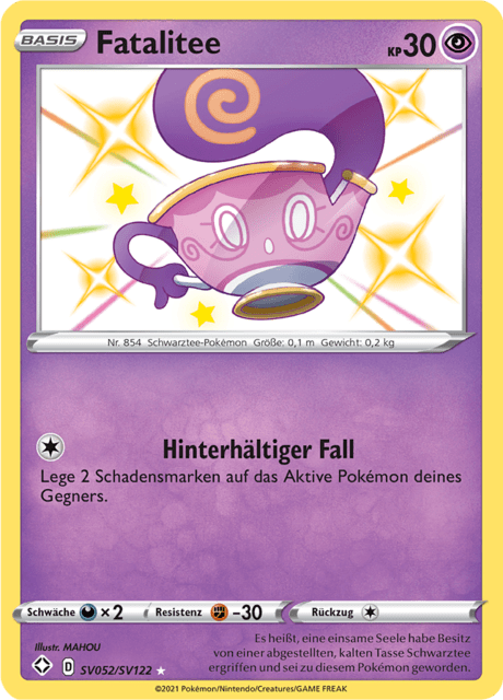 Fatalitee (Shining Fates Shiny Vault #052) 🇨🇭🇩🇪