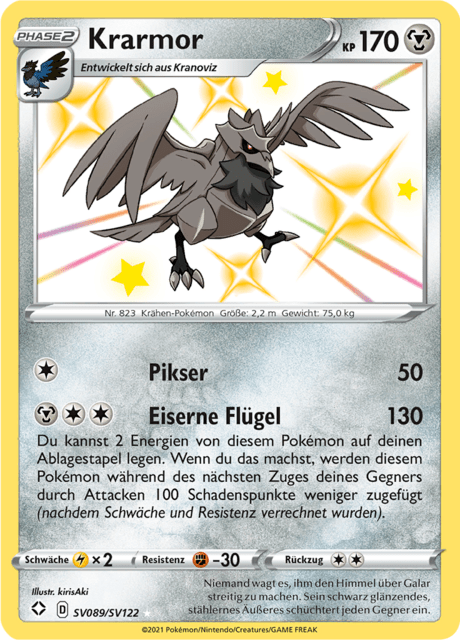 Krarmor (Shining Fates Shiny Vault #089) 🇨🇭🇩🇪