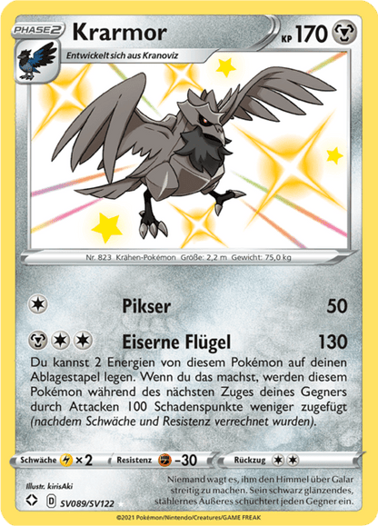 Krarmor (Shining Fates Shiny Vault #089) 🇨🇭🇩🇪