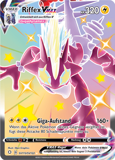 Riffex VMAX (Shining Fates Shiny Vault #113) 🇨🇭🇩🇪