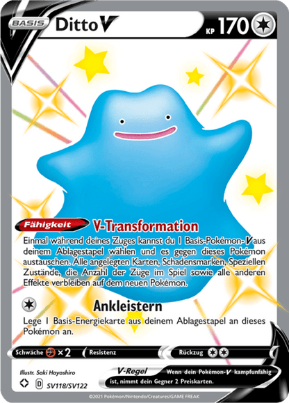 Ditto V (Shining Fates Shiny Vault #118) 🇨🇭🇩🇪