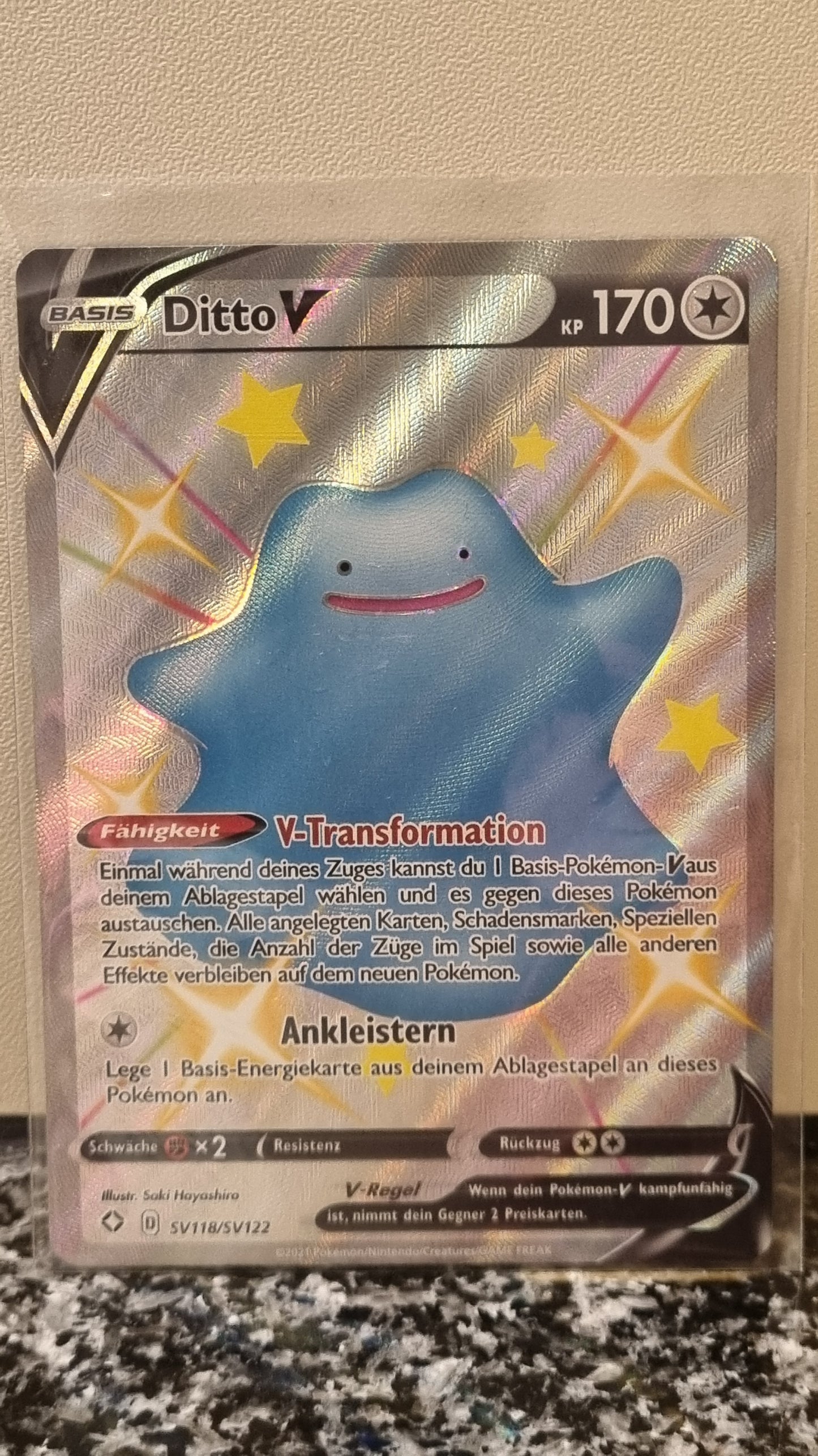Ditto V (Shining Fates Shiny Vault #118) 🇨🇭🇩🇪 (Alt)