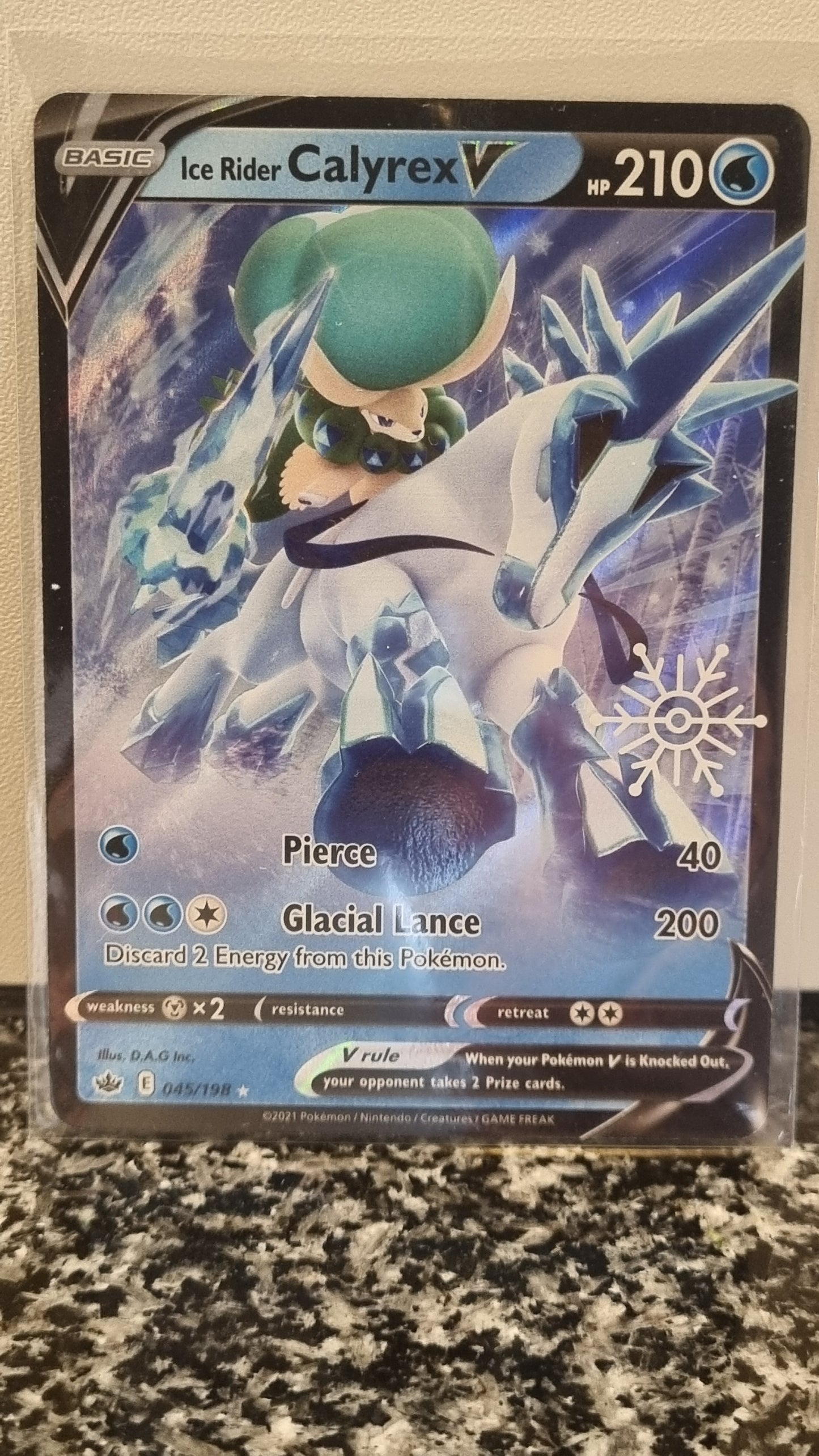 Ice Rider Calyrex V (Snowflake Stamp) (Chilling Reign #45) 🇺🇸 (Alt)