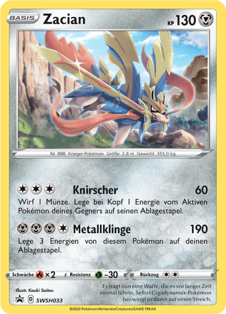 Zacian (SWSH Black Star Promos #033) 🇨🇭🇩🇪