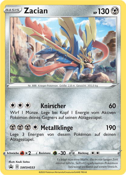 Zacian (SWSH Black Star Promos #033) 🇨🇭🇩🇪