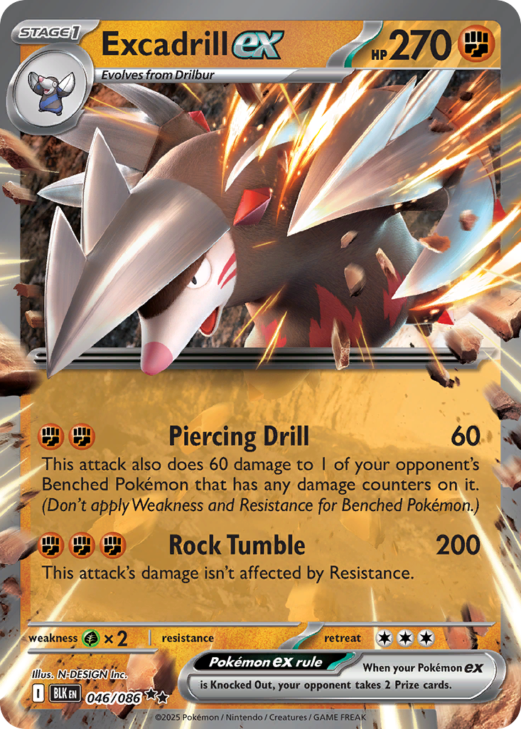 Excadrill ex (Black Bolt #46) 🇺🇸