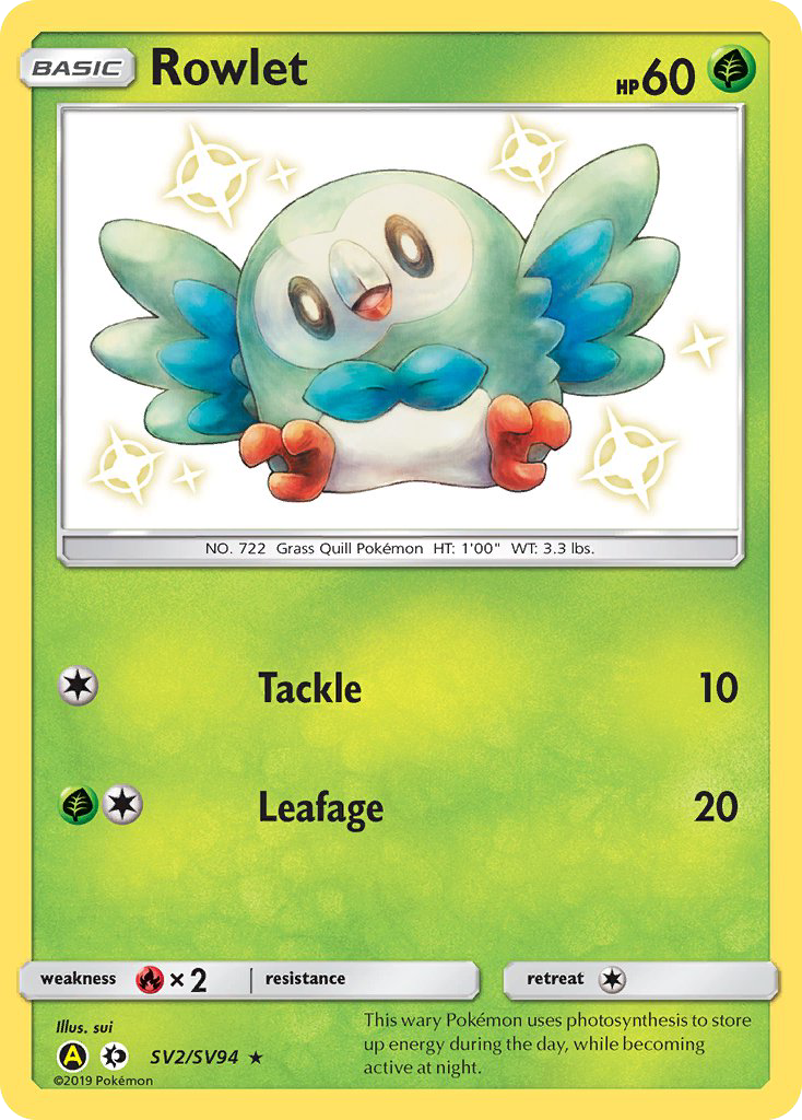 Rowlet - Hidden Fates (Holo Rare) [HIF-SV2]