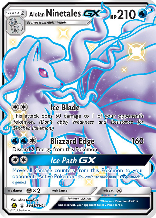Alolan Ninetales GX - Hidden Fates (Ultra Rare) [HIF-SV53]