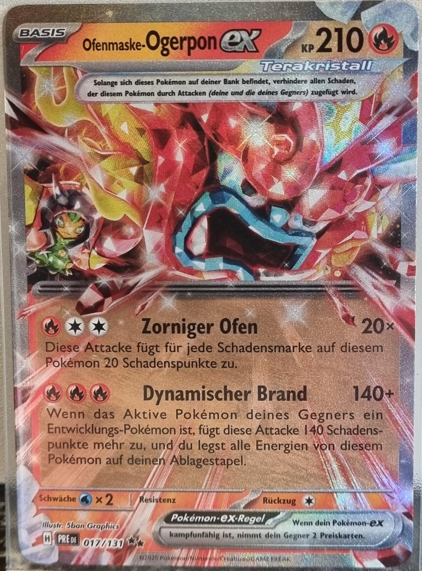 Hearthflame Mask Ogerpon ex - Prismatic Evolutions (Double Rare) [PRE-017]